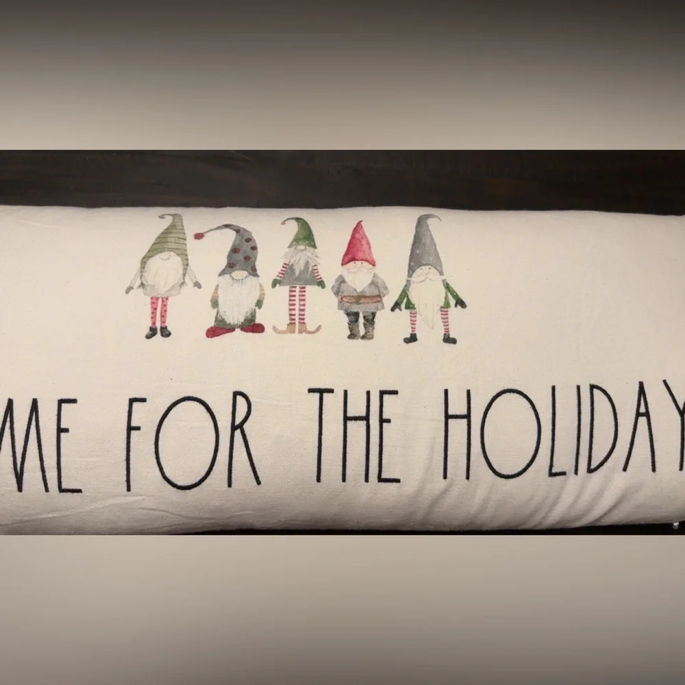 Rae Dunn Gnome For The Holidays Home Accent Throw Pillow Christmas Holiday Decor